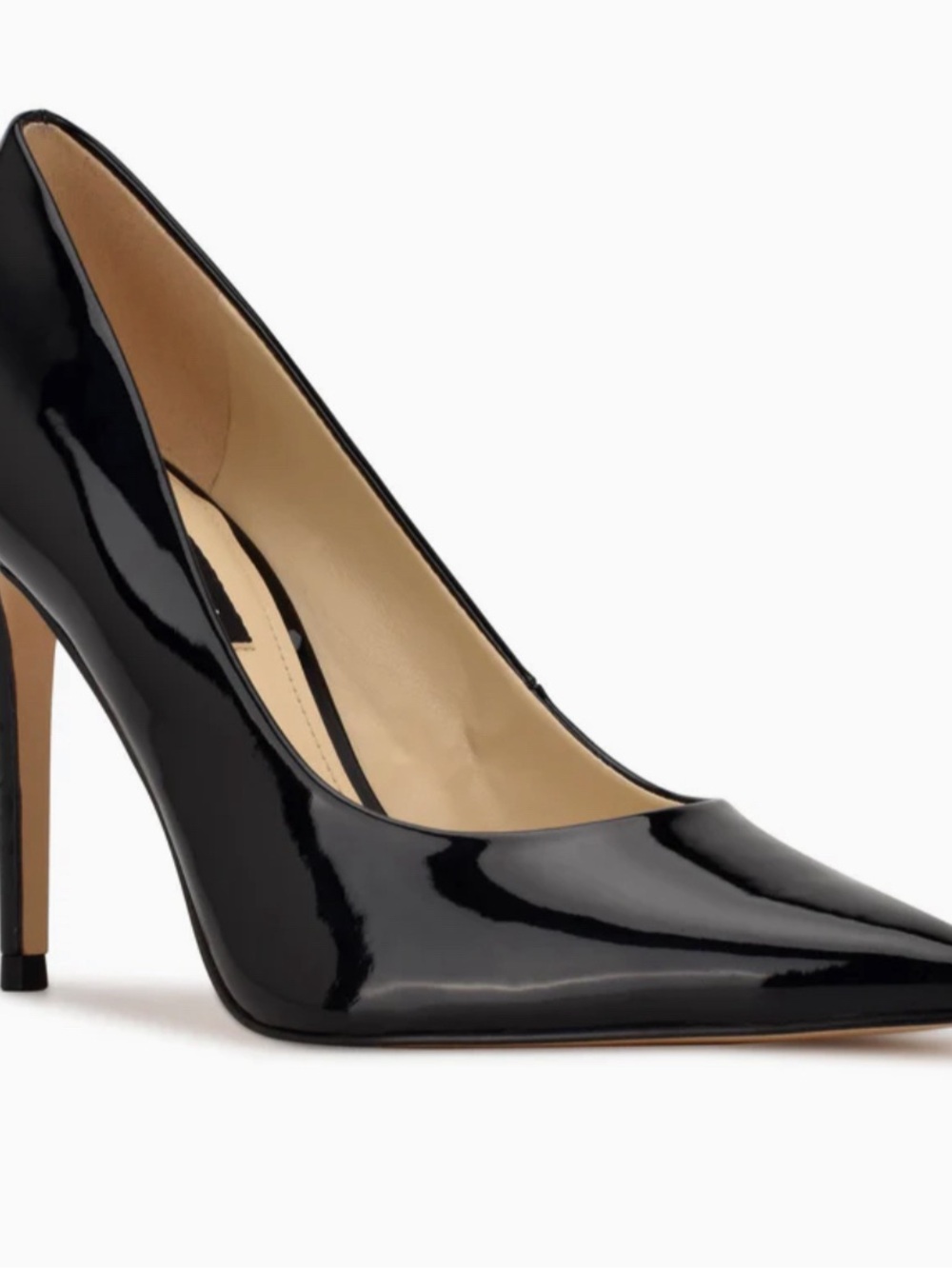 Nine West Black Patent Pointed-Toe Pump